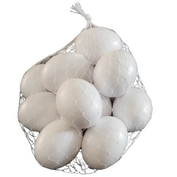 Ovos Falsos de Plástico Duzia Brancos