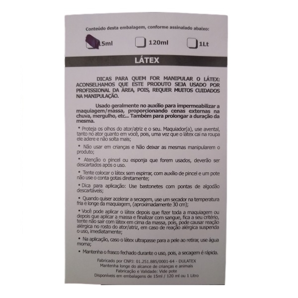 Latex liquido de 15 ml