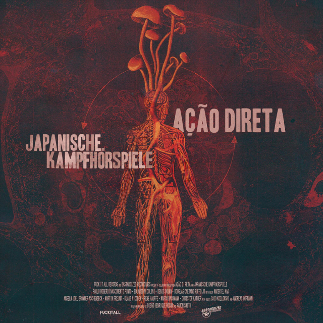(TMCD220) AÇÃO DIRETA / JAPANISCHE KAMPFHÖRSPIELE - SPLIT LP 12