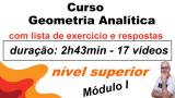 Curso Geometria Analtica - nvel superior - Mdulo I