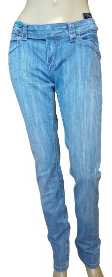 CALA JEANS CANTO  - TAM=42 - CINTURA BAIXA=84 - QUADRIL=98 - COMPR=104 (ref. 10924)