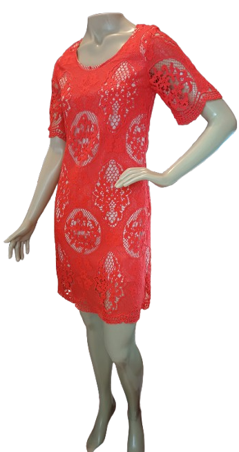 VESTIDO TRICOT COM FORRO BELLA - TAM=P - BUSTO=86 - CINTURA=80 - QUADRIL=92 - COMPR=90 (ref. 13579)