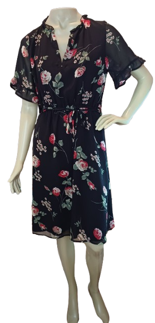 VESTIDO FACINELLI  - TAM=M - BUSTO=104 - CINTURA=88 - QUADRIL=106 - COMPR=96  (ref. 13583)