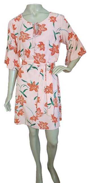 VESTIDO VISCOSE  (BLACK FRIDAY ) TAM=BUSTO=100 - CINTURA=92 - QUADRIL=102 - COMPR=90   (ref. 13764)