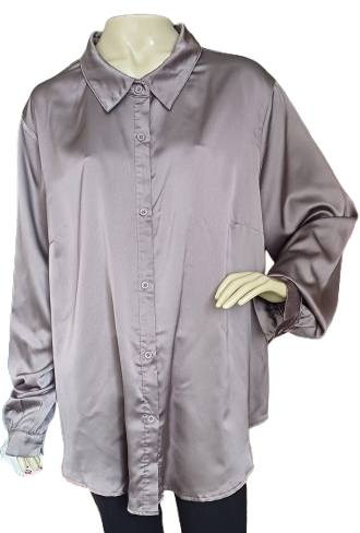 CAMIS�O CETIM SHEIN - TAM=XL - BUSTO=142 - CINTURA=148 - COMPR=80   (ref. 13874)