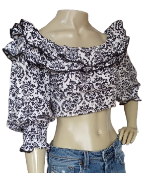 CROPPED - TAM M/M - BUSTO=92 - CINTURA=82 - COMPR=36 (ref. 14136)