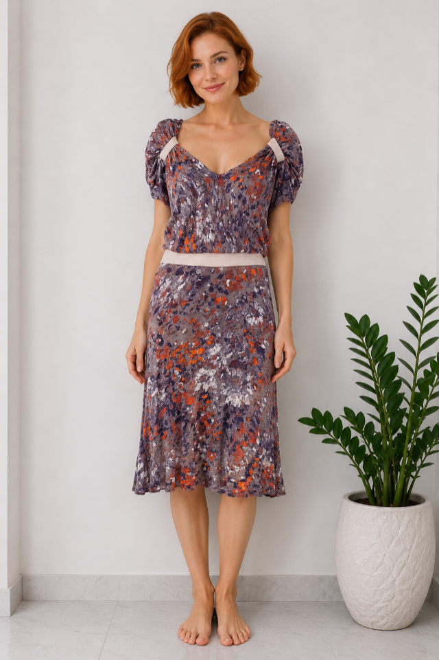 VESTIDO CORI - TAM=P - BUSTO=90 - CINTURA=72 - QUADRIL=100 - COMPR=108  (ref. 14673)