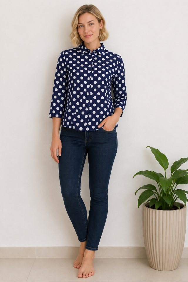 CAMISA CANAL 3 - TAM=BUSTO=98 - CINTURA=90 - COMPR=52  (ref. 14677)
