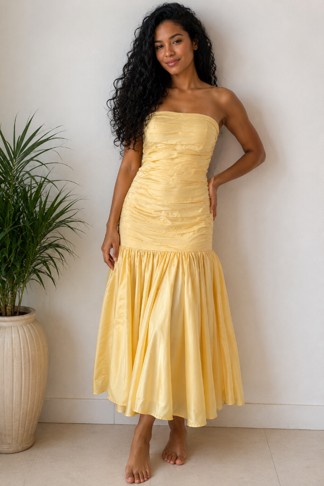 VESTIDO FESTA - TAM=BUSTO=84 - CINTURA=76 - QUADRIL=98 - COMPR=128  (ref. 14820)