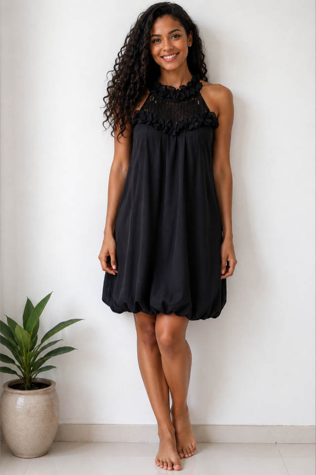 VESTIDO SHES (BALONÊ) TAM=BUSTO=100 - CINTURA=108 - QUADRIL=120 - COMPR=86  (ref. 14844)