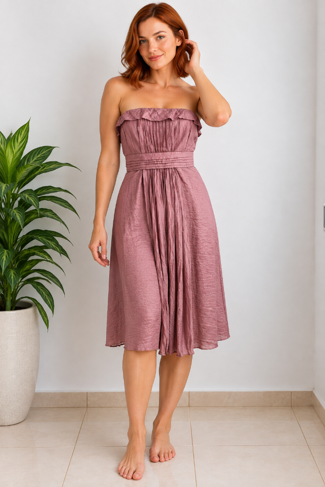 VESTIDO LE LIS BLANC - TAM=M - BUSTO=90 - CINTURA=74 - QUADRIL=102 - COMPR=80  (ref. 14989)