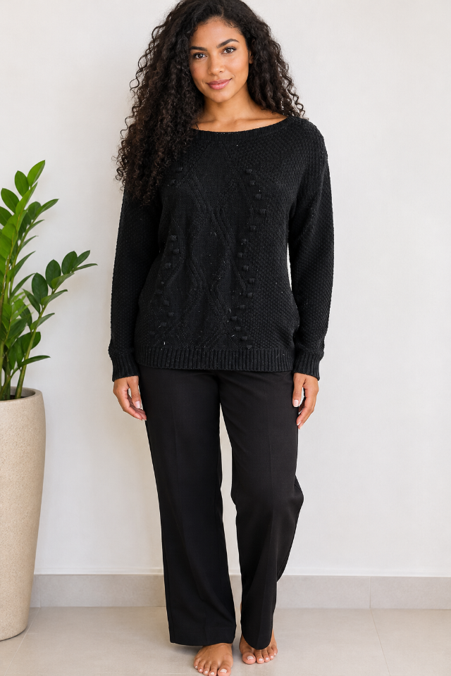 BLUSA KUAITH MALHAS - TAM=M - BUSTO=102 - CINTURA=98 - COMPR=64  (ref. 15043)