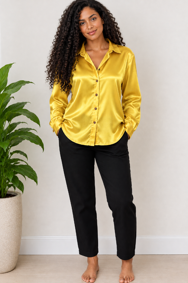 CAMISA CETIM VERTY - TAM=G - BUSTO=108 - CINTURA=96 - COMPR=60  (ref. 15137)