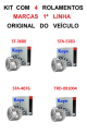 Kit Rolamentos St 3680 + Sta 5383 + Sta 4076 + Trd 091004 - 4 peças