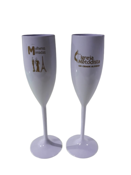 Taa de Champanhe 170 ml Branco Leitoso e Personalizada