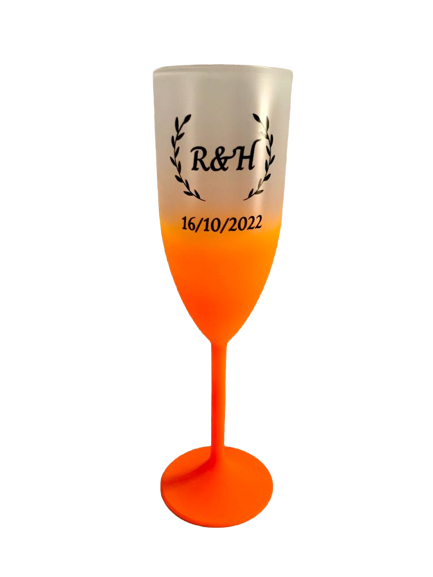 Taa de Champanhe 170 Ml Degrad Laranja e Personalizada