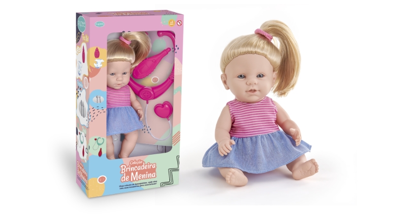 Boneca Coleo Brincadeira De Menina Dodi C/Acessrios 1081