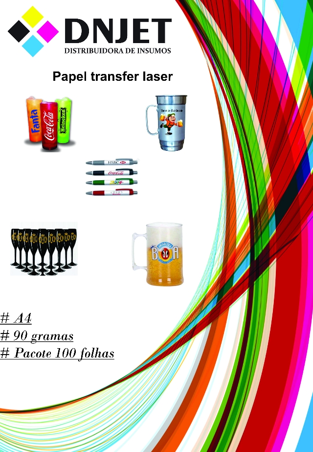 Papel transfer laser 90 gramas com 100 folhas