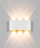 Arandela LED Facho Duplo 6 LEDs Bivolt Branco Quente 3000K