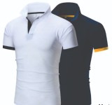 2090 - CAMISA POLO NO PIQUET PREMIUM COM CORES DIFERENTES NOS PUNHOS E GOLA