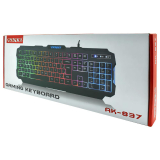TECLADO GAMER USB SATELLITE AK-837 RGB MULTIMDIA