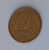 MR01014c - Brasil Moeda 10 centavos Real 2006 MBC Circulada
