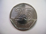MR02503a - Brasil Moeda 25 centavos Real 1995 FAO Flor FC