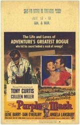 F238-NO REINADO DA GUILHOTINA/O MSCARA VERMELHA - The Purple Mask - 1955 - Tony Curtis-Colleen Miller