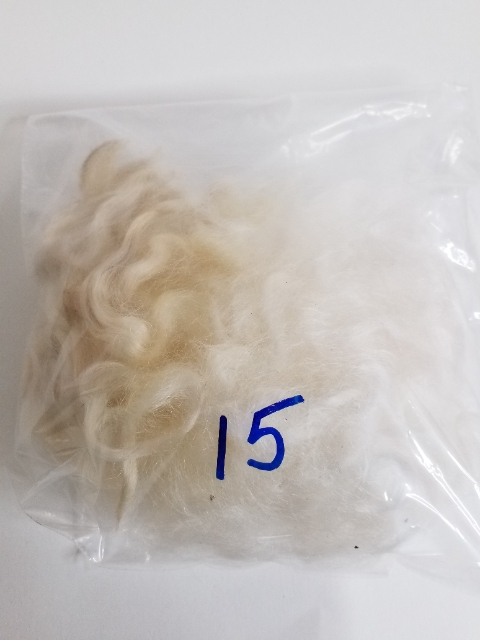 Lã de carneiro natural fibra longa de 12 a 14cm