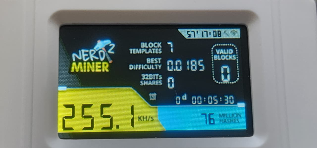 Nerdminer V2 Minerador Bitcoin At� 350 Kh/s Esp32+lcd Usb 5v