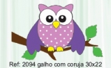 GALHO COM CORUJA 30 x 22