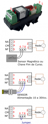 Rele Acoplador 220V com entrada para sensor