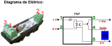 Rele Acoplador TRANSISTOR PNP - RA10FETPNP - SAIDA 1,2A