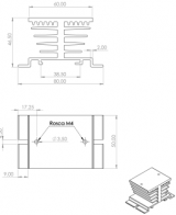 RELE DE ESTADO SLIDO 40A HRS-40A COM DISSIPADOR 