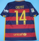CAMISA RETR BARCELONA (ESPANHA) 2015 / 2016 - UNIFORME 1 - HOMENAGEM CRUYFF