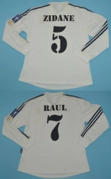 CAMISA RETR REAL MADRID (ESPANHA) 2001 / 2002 - UNIFORME 1 MANGAS LONGAS