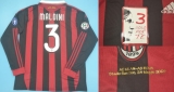CAMISA RETR MILAN (ITLIA) 2009 / 2010 - DESPEDIDA MALDINI - UNIFORME 1 MANGAS LONGAS