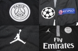 CAMISA RETR PARIS SAINT-GERMAIN (FRANA) 2018 / 2019 - UNIFORME CHAMPIONS PRETO MANGAS LONGAS