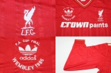 CAMISA RETR LIVERPOOL (INGLATERRA) 1986 - FINAL FA CUP - UNIFORME 1 MANGAS LONGAS