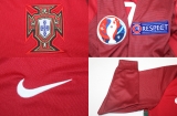 CAMISA RETR PORTUGAL 2016 - UNIFORME 1 MANGAS LONGAS