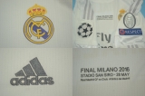 CAMISA RETR REAL MADRID (ESPANHA) 2016 - FINAL CHAMPIONS LEAGUE - UNIFORME 1 MANGAS LONGAS