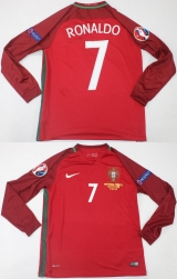 CAMISA RETR PORTUGAL 2016 - UNIFORME 1 MANGAS LONGAS
