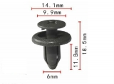1 Presilha de forro interno corola 6mm cinza