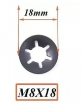 Disco de fixao M8 X 18mm Arruela estrela trava aranha