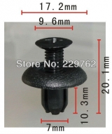 1 Presilha parabarro parachoque Pajero Mini Tredia Lancer Evo VIII IX Evo 7mm rosca