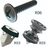 Kit 12 Presilha Forro Porta Golf 2009 a 2013 - Dianteira