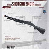 Escopeta = Calibre 12 Airsoft Shotgun Zm61a Mola 6mm Bakada