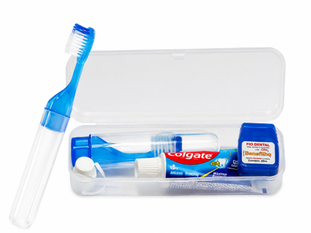 Kit de Higiene Bucal Premium em Estojo Pl�stico