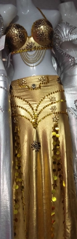 Roupa Dourada com Saia modelo 111