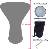 Derbake ,Darbuka Gawharet el Fan Metalico Aluminio DRB - Prata